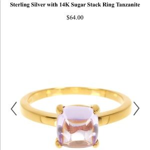 Sterling silver with 14k gold stacking ring